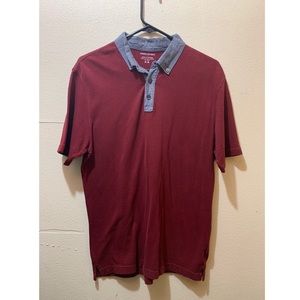 Banana republic men’s shirt sleeve polo medium red